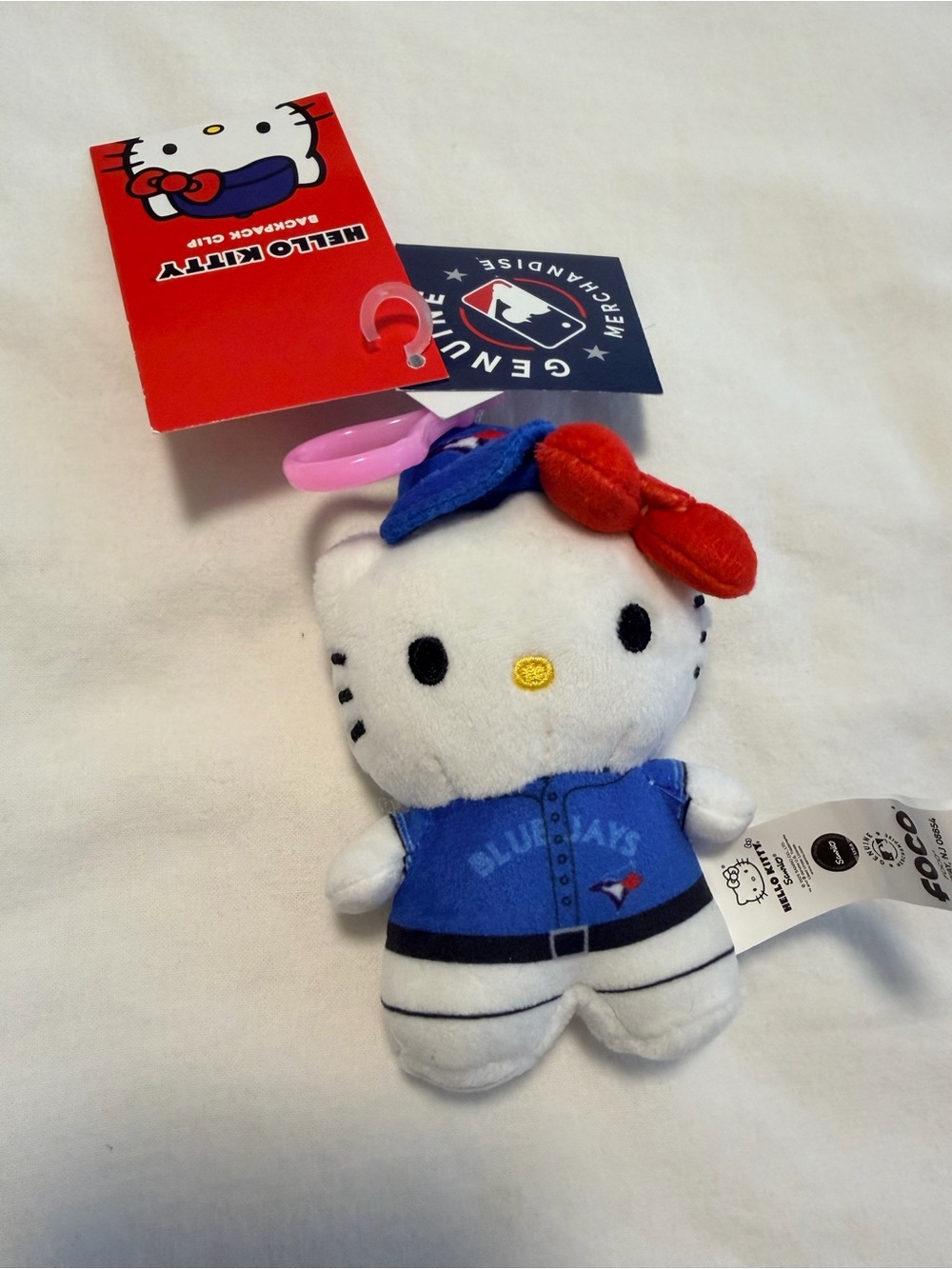 Hello Kitty x Blue Jays Plush Backpack Clip - EXCLUSIVE